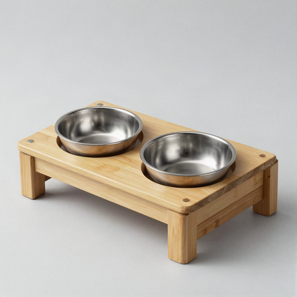 Bamboo Bowl Feeding Stand