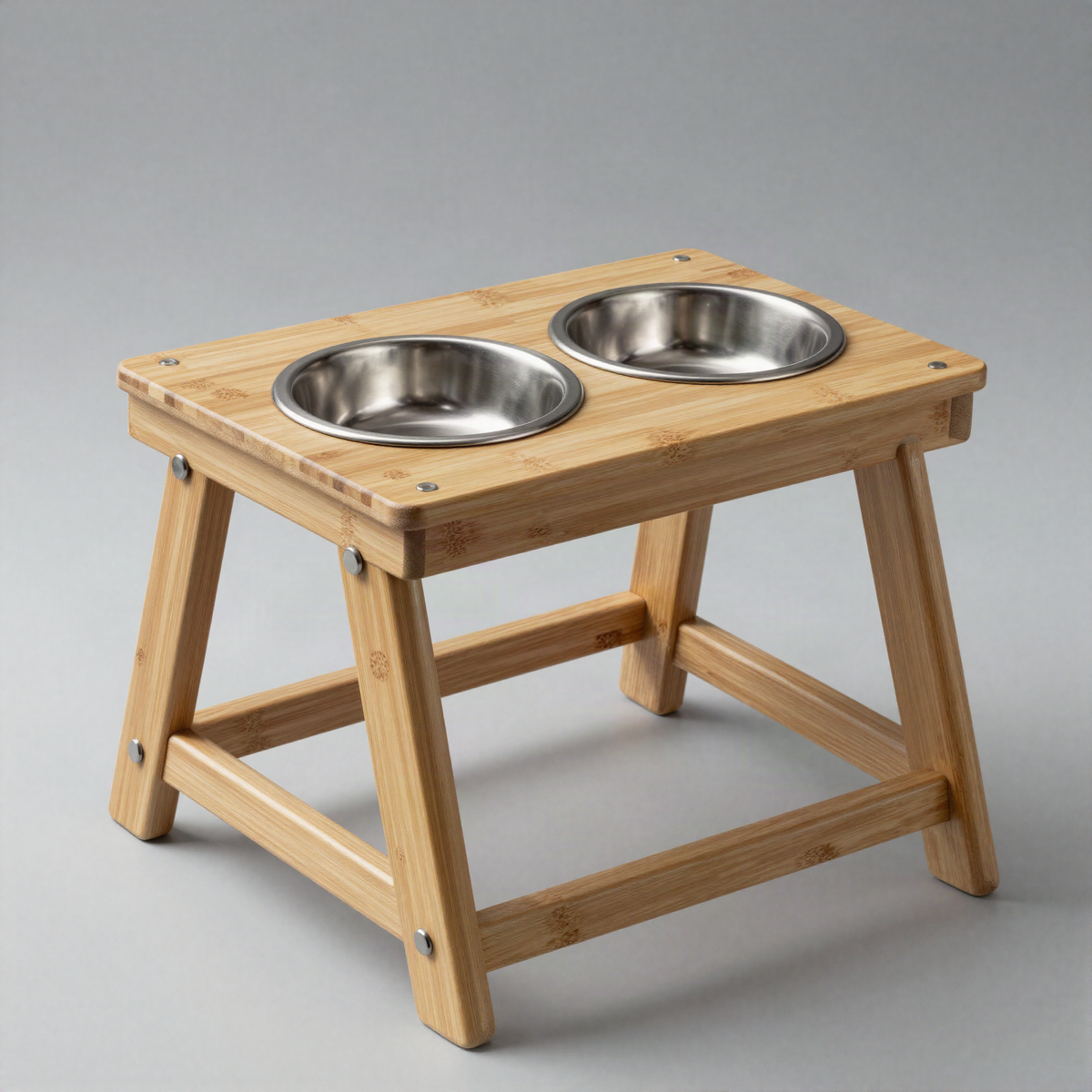 Elevated Double Bowl Stand